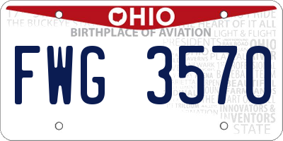OH license plate FWG3570