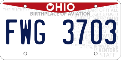 OH license plate FWG3703