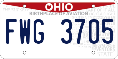 OH license plate FWG3705