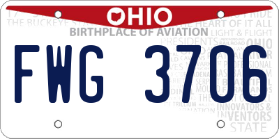OH license plate FWG3706