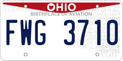 OH license plate FWG3710