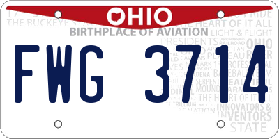 OH license plate FWG3714