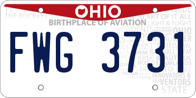 OH license plate FWG3731