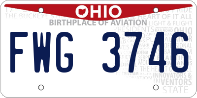 OH license plate FWG3746