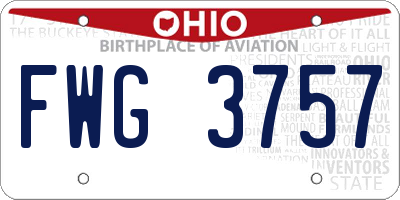 OH license plate FWG3757