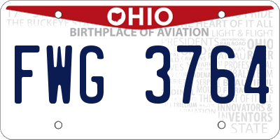 OH license plate FWG3764