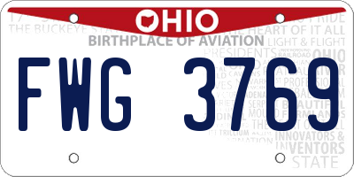 OH license plate FWG3769