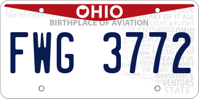 OH license plate FWG3772
