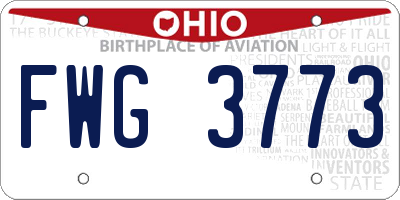 OH license plate FWG3773