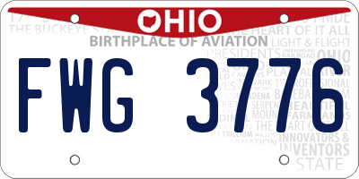 OH license plate FWG3776