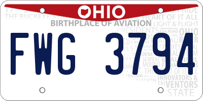OH license plate FWG3794