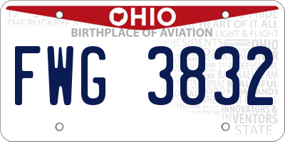 OH license plate FWG3832