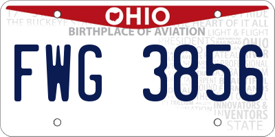 OH license plate FWG3856