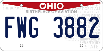 OH license plate FWG3882
