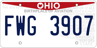 OH license plate FWG3907