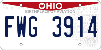 OH license plate FWG3914