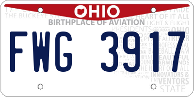 OH license plate FWG3917
