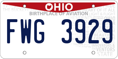 OH license plate FWG3929
