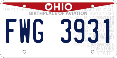 OH license plate FWG3931