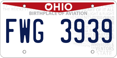 OH license plate FWG3939