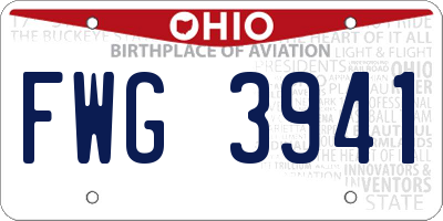 OH license plate FWG3941
