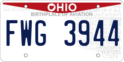 OH license plate FWG3944