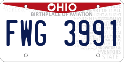 OH license plate FWG3991