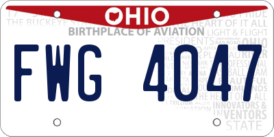 OH license plate FWG4047