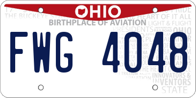 OH license plate FWG4048