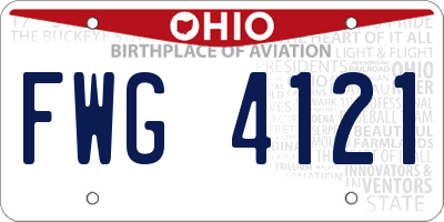 OH license plate FWG4121