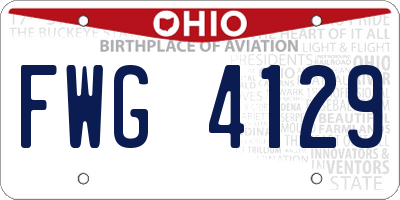 OH license plate FWG4129