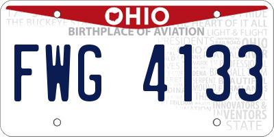 OH license plate FWG4133