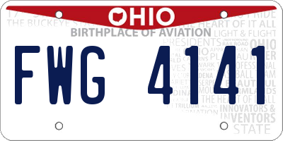 OH license plate FWG4141