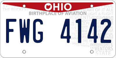 OH license plate FWG4142