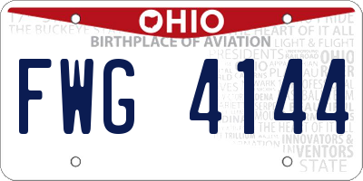 OH license plate FWG4144