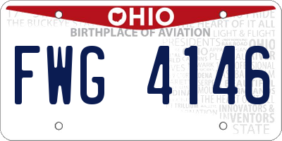 OH license plate FWG4146