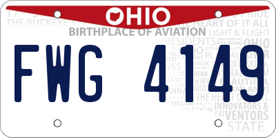 OH license plate FWG4149