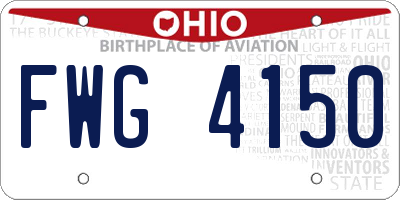 OH license plate FWG4150