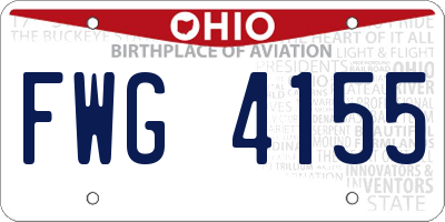 OH license plate FWG4155