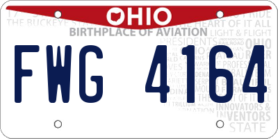 OH license plate FWG4164