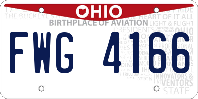 OH license plate FWG4166