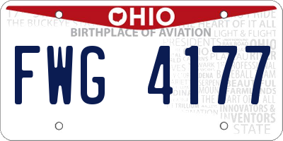 OH license plate FWG4177