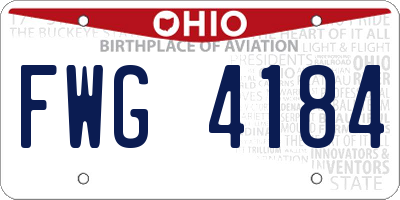 OH license plate FWG4184