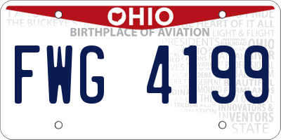 OH license plate FWG4199