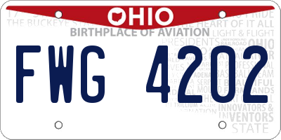 OH license plate FWG4202