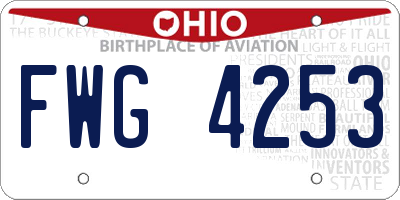 OH license plate FWG4253