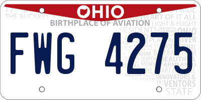 OH license plate FWG4275