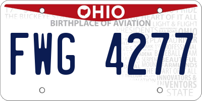 OH license plate FWG4277