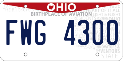 OH license plate FWG4300
