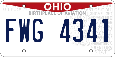 OH license plate FWG4341